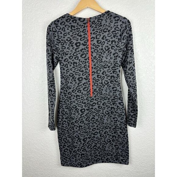 Banana Republic Leopard Womens Dress Size 4P Black Gray Career Cheetah Work - Picture 6 of 7